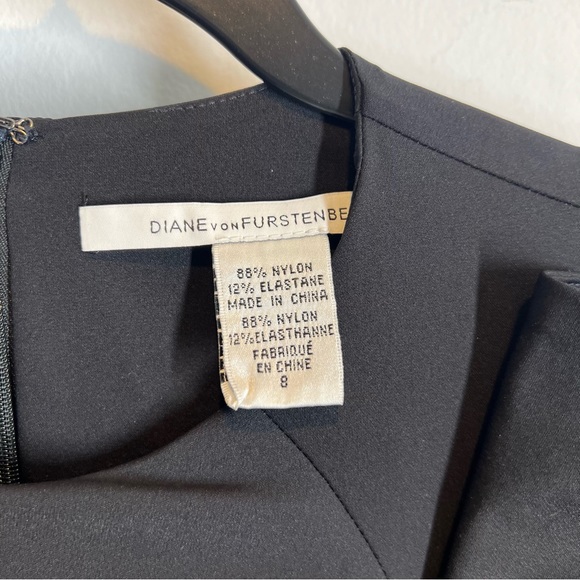 Diane Von Furstenberg DVF Anneli Black Bow Dress - Picture 3 of 10